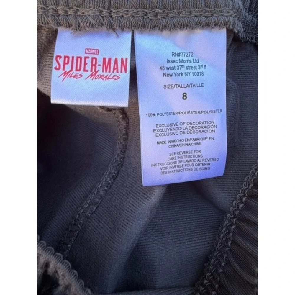 Marvel Spider-Man Miles Morales Boys 3pc Set Shirt Joggers Shorts Size 8 School